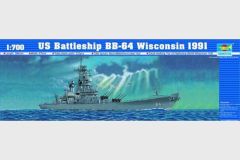 US Battleship BB-64 Wisconsin 1991 1/700