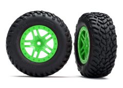 Tires SCT Mtd Green Rims pr