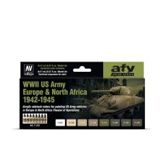 WWII US Army 1942-45 color Set 8x17ml
